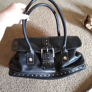 Authentic Michael Kors Black Leather Studded Bag